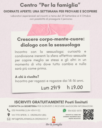 Lab 11- Crescere corpo-mente-cuore - workshop giornate aperte
