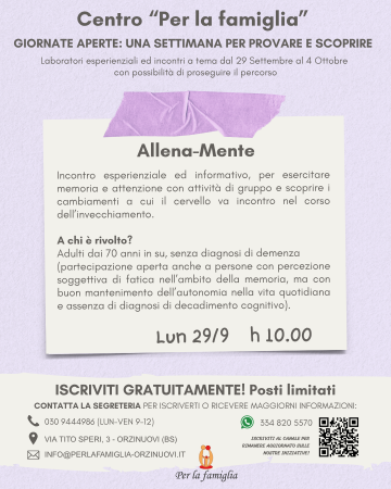 Lab 7 - AllenaMente -Post Social - workshop giornate aperte